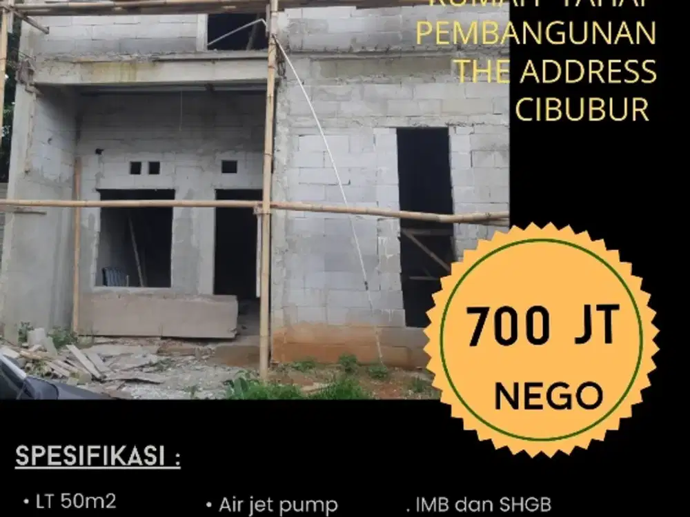 TURUN HARGA DIJUAL CEPAT RUMAH THE ADDRESS CIBUBUR