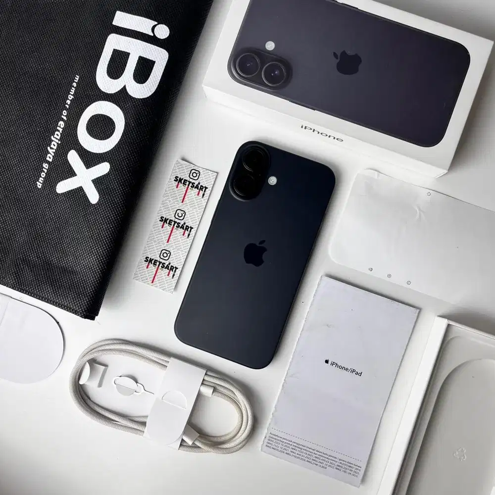 iPhone 16 128gb Black iBox Garansi iBox Agustus 2026 BH 100%