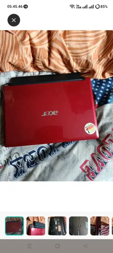 Dijual Netbook Acer Aspire One ZG8 kondisi apa adanya