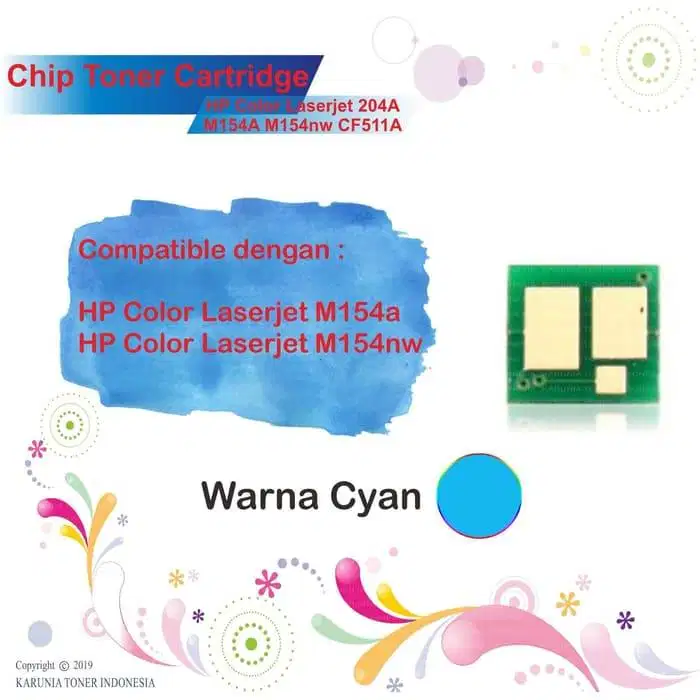 Chip Toner CF510A CF510 CF511A CF512A CF513A 204A HP M154 M180 M181 -