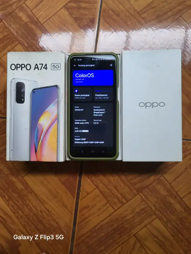 Oppo A74 5G 6/128 Hp Dus Tanpa Casan Normal
