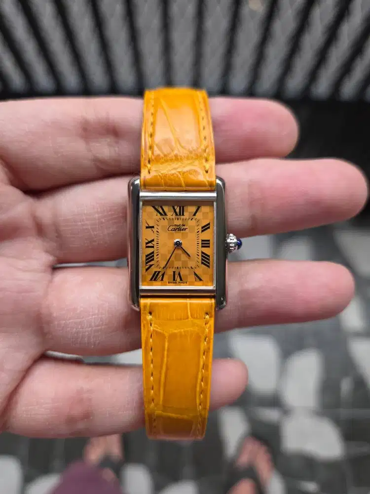 Cartier Tank Must de Yellow Dial Quartz