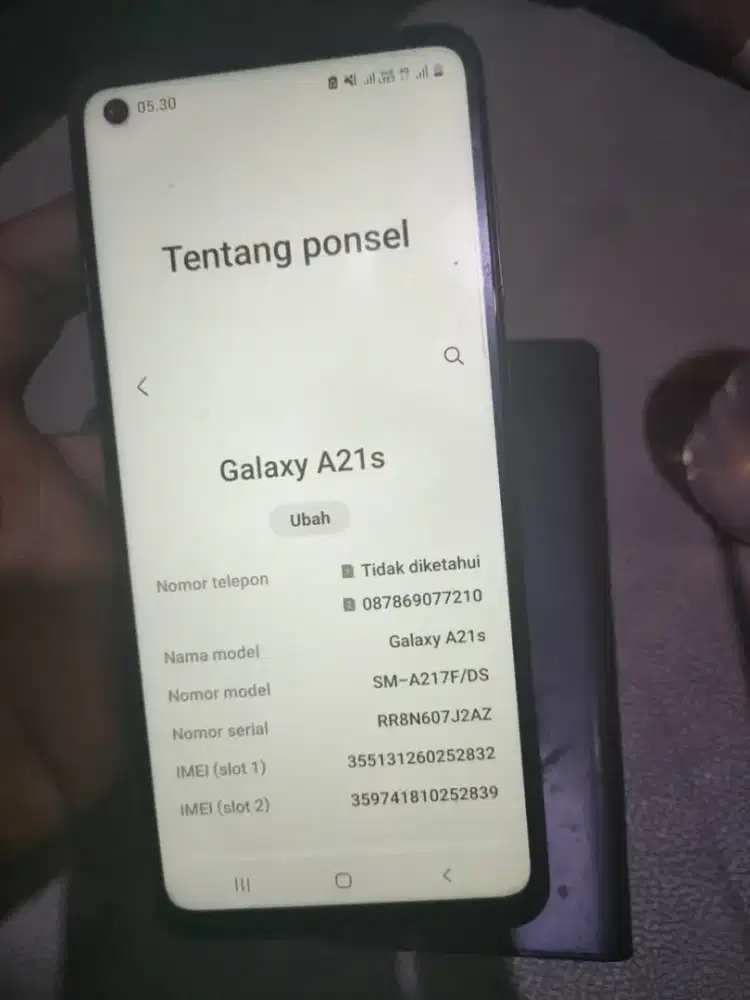 Jual hp samsung A21s ram6/64