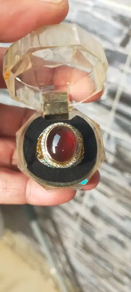 Cincin garnet hesonite natural