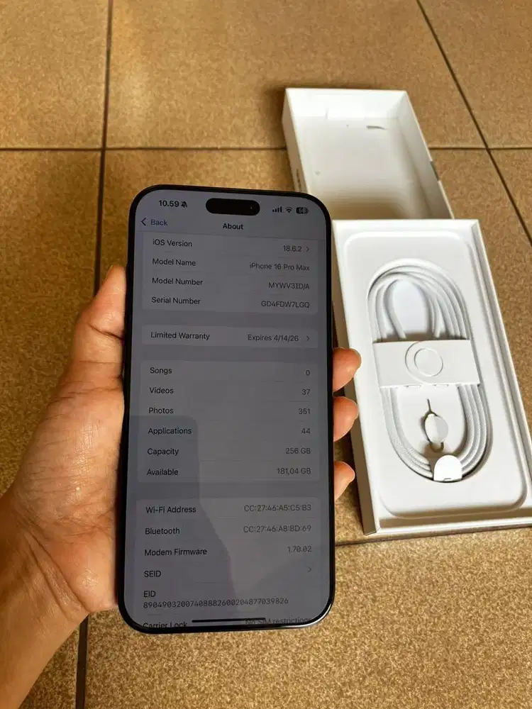 Dijual iphone 16 pro max black titanium