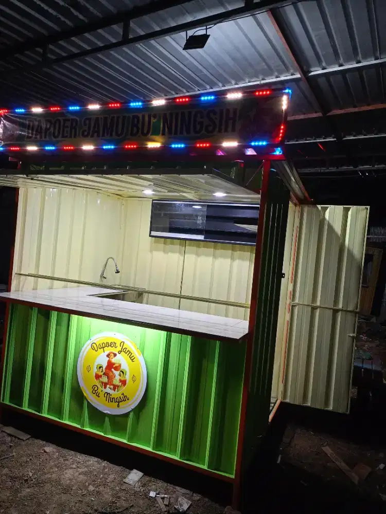 Booth kontainer gerobak kontainer rombong kontainer