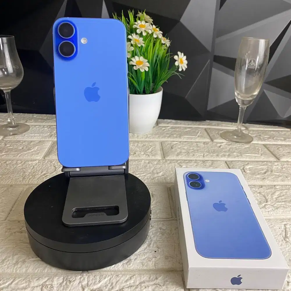 iPhone 16 128GB Garansi Resmi iBox Mei 2026 Ultramarine Mulus Like New