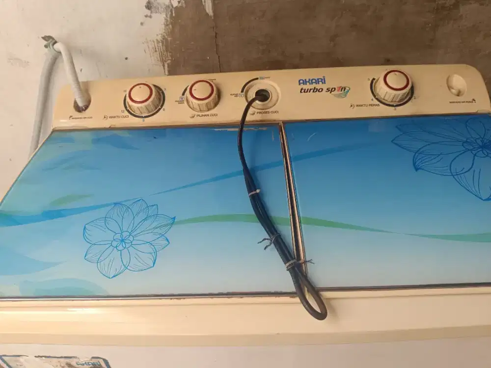 Dijual cepat mesin cuci akari 12 kg 2 tabung termurah