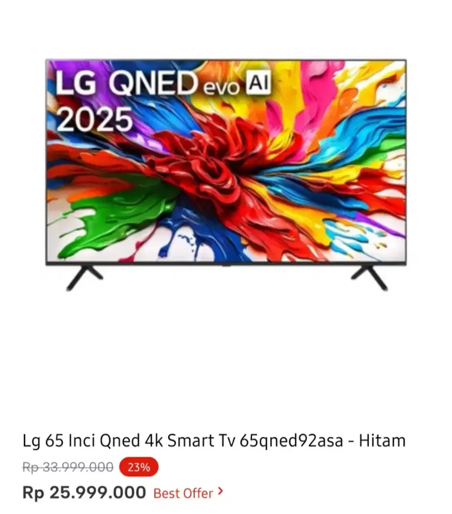 LG QNED 4K SMART TV 65 INCI