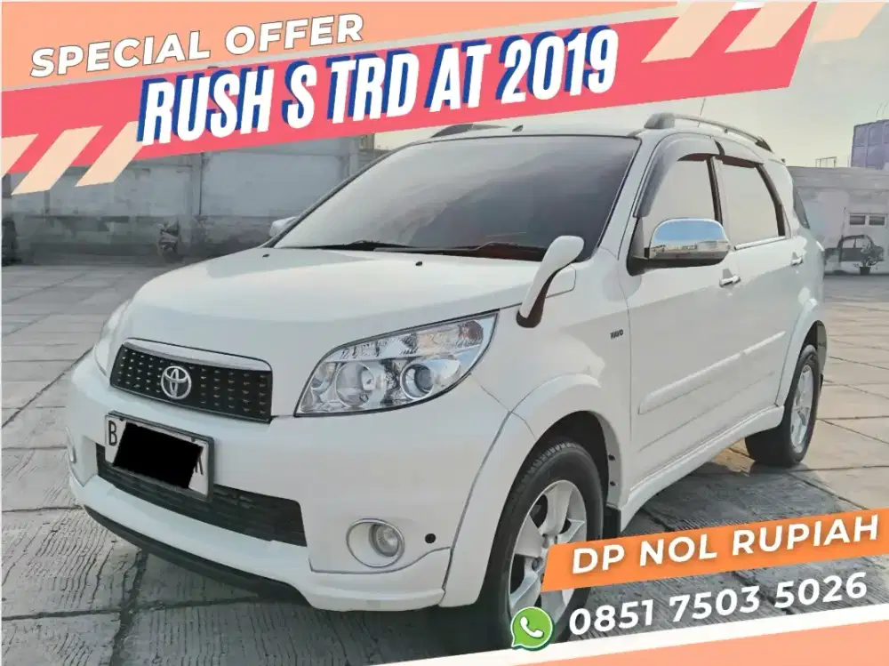 SALE DP. NOL- RUSH S TRD A/T MATIC AT 2013 PUTIH DP. Nol Rupiah