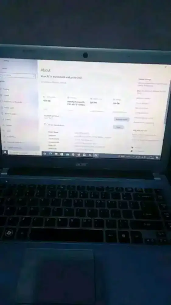 Laptop Acer aspire v5 ram 4