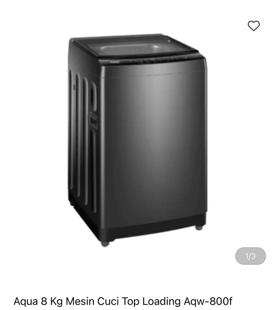 AQUA mesin cuci top loading 8kg bisa cicilan syarat ktp