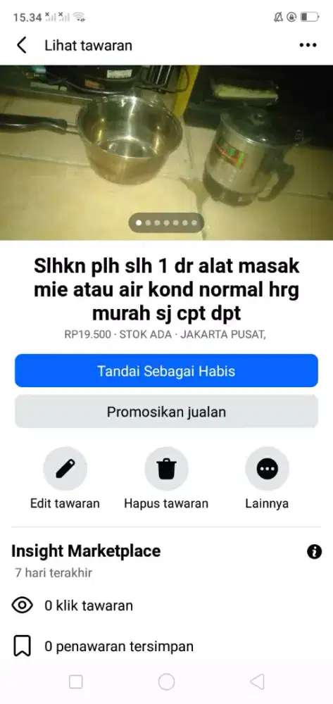 Slhkn lh slh 1 dr alat masak air kond bgs no bocor2 hrg murah sj cpt