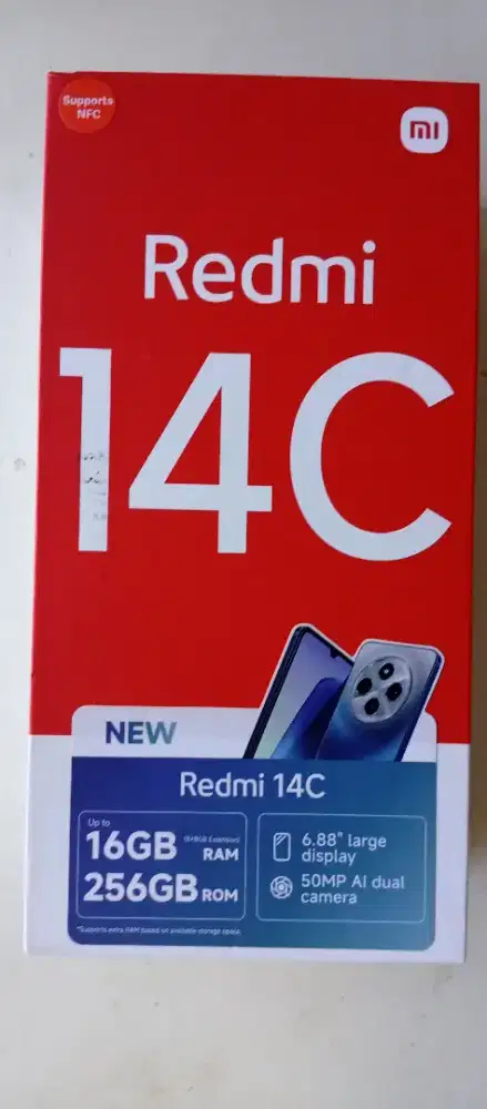 REDMI 14C 8+8/256 FS Hitam Mulus  - ORIGINAL