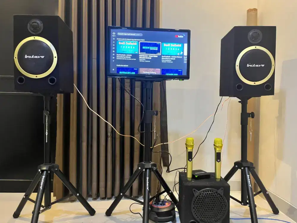 PAKET KARAOKE KUMPLIT SDH SAMA TV ANDROID  (BLUETOOTH) TINGGAL NYANYI
