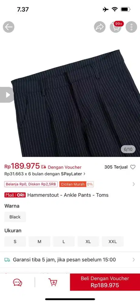 Ankle pants hammerstout salur black