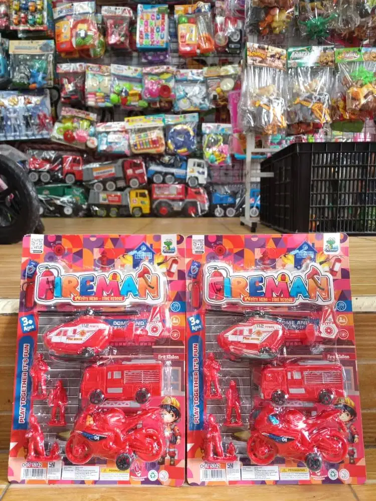 mainan anak set fireman pemadam