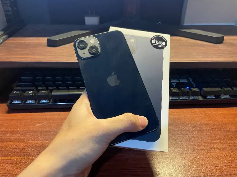 IPHONE 13 MIDNIGHT 128 GB RESMI IBOX SECOND