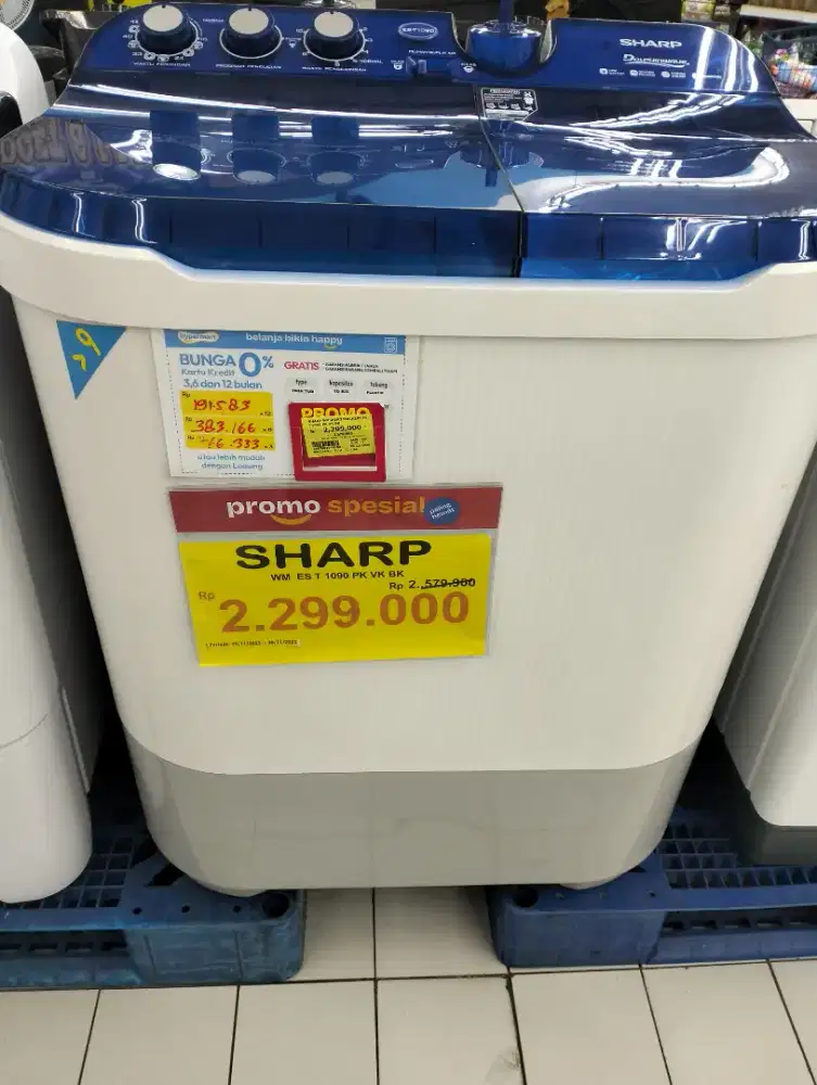 Mesin cuci Sharp 2 Tabung WM ES T 1090