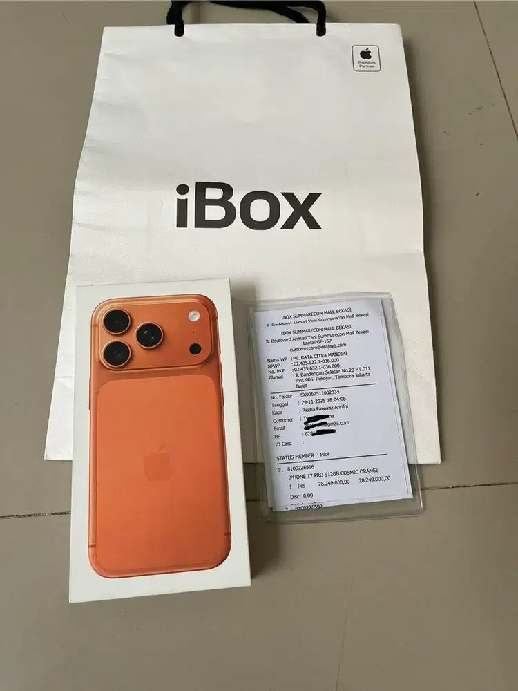 iphone 17 pro 512gb cosmic orange segel resmi ibox