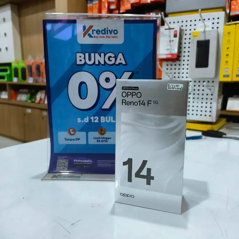 OPPO RENO 14F 5G 8/256 GB PROMO KREDIT FREE ANGSURAN 2X