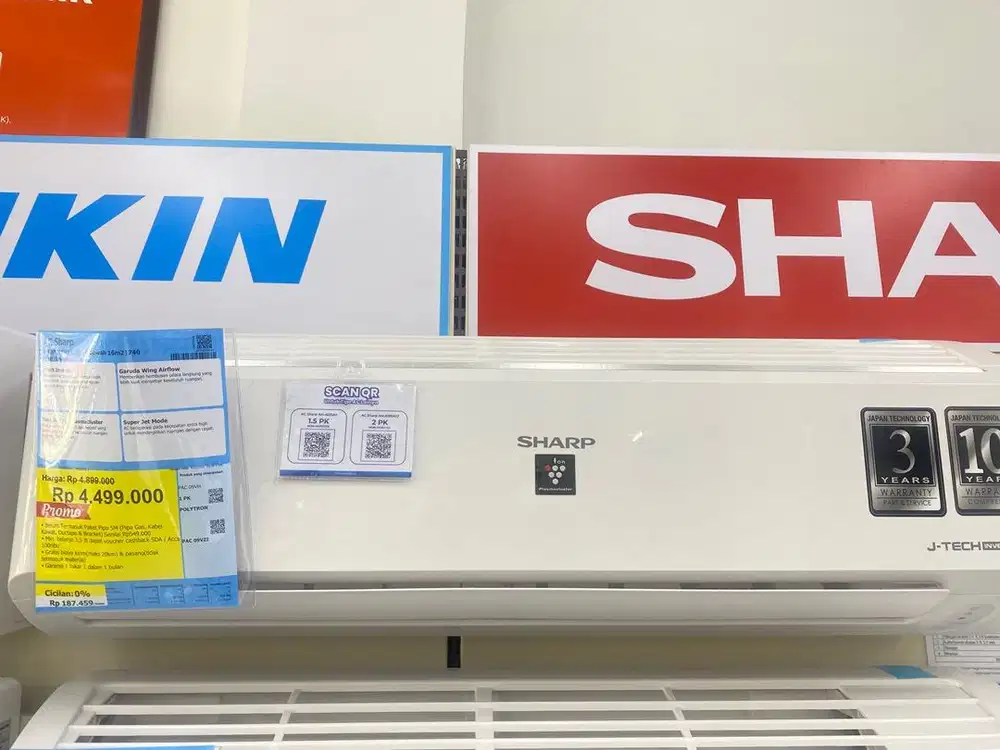 Ready AC Sharp 1 PK Inverter #BisaCicilanPakaiKREDIVO