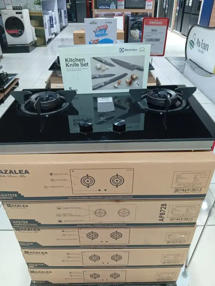ELECTROLUX EHG7230BE 78CM 2TK BUILT IN HOB