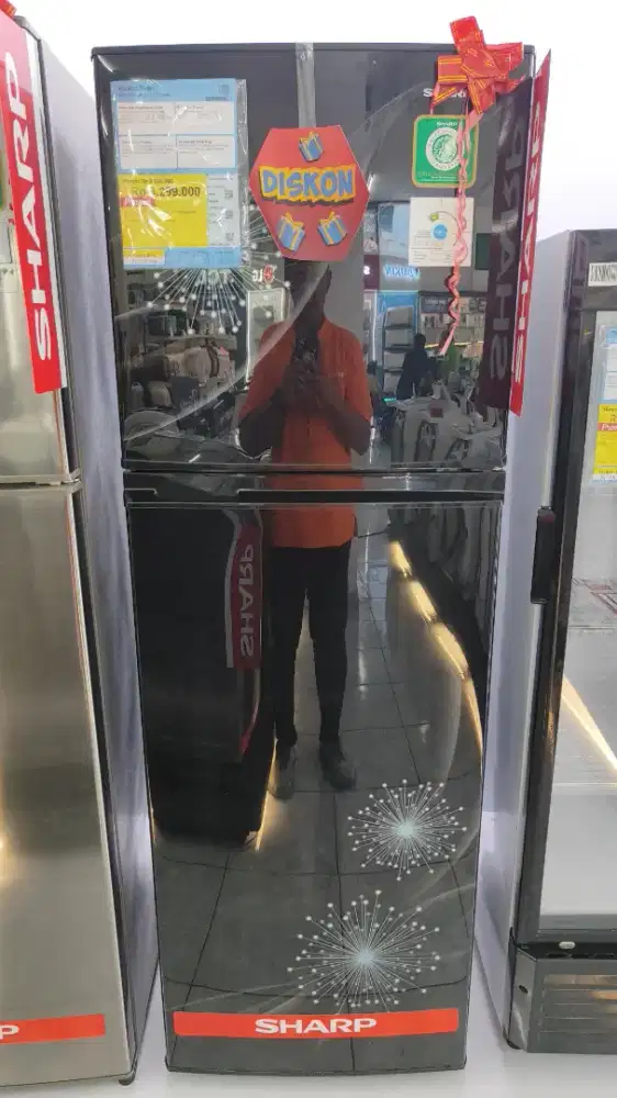 Kulkas Sharp 2 Pintu 237L, bisa dicicil pakai Shopee Pay Later