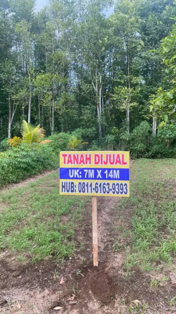 Dijual tanah 7×14 SHM