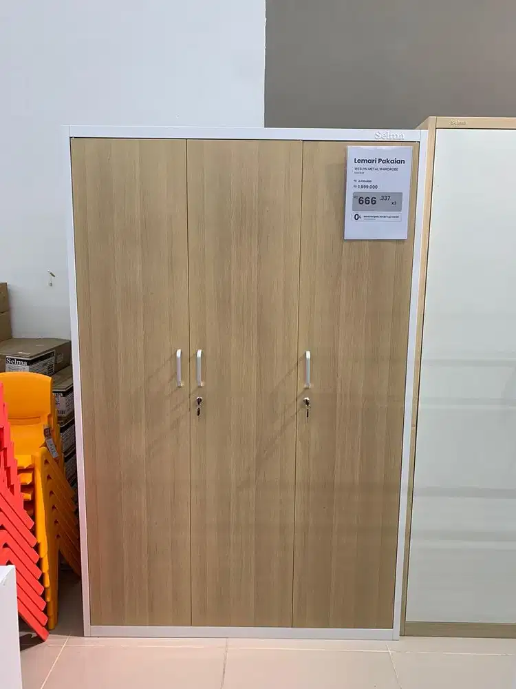 Weslyn Metal Wardrobe 120 cm