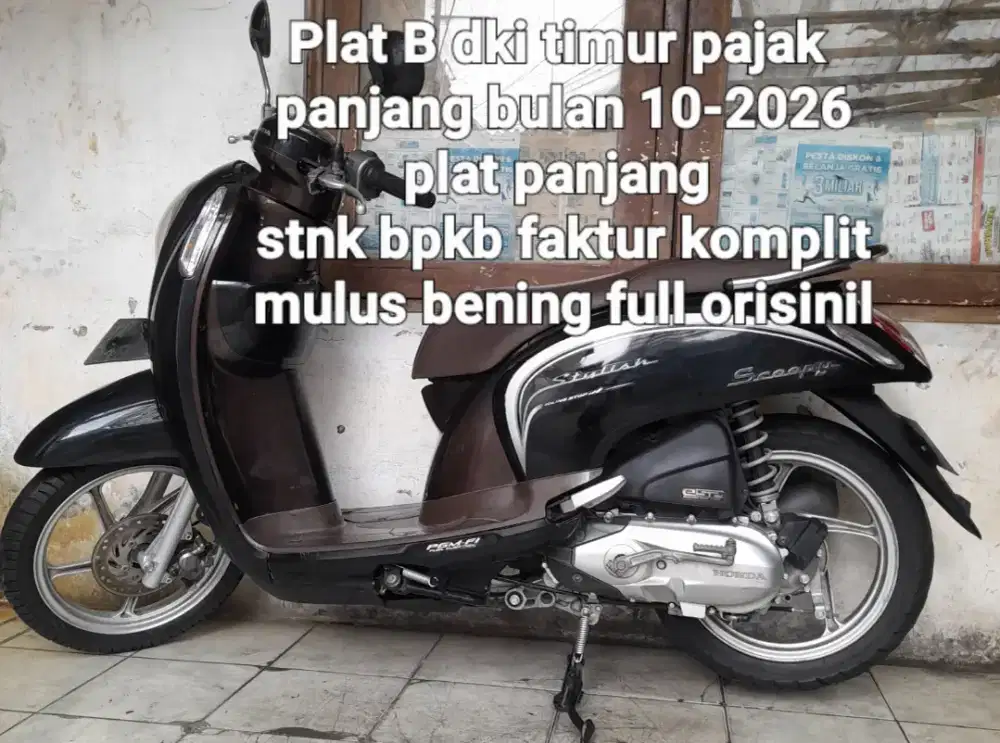 Honda Scoopy f1 2016 stater halus indailing stop cw asli hitam coklat