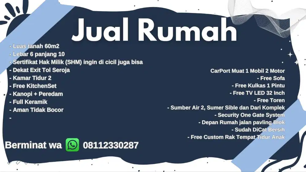 Rumah Minimalis, berkah SHM dapat di KPR kan