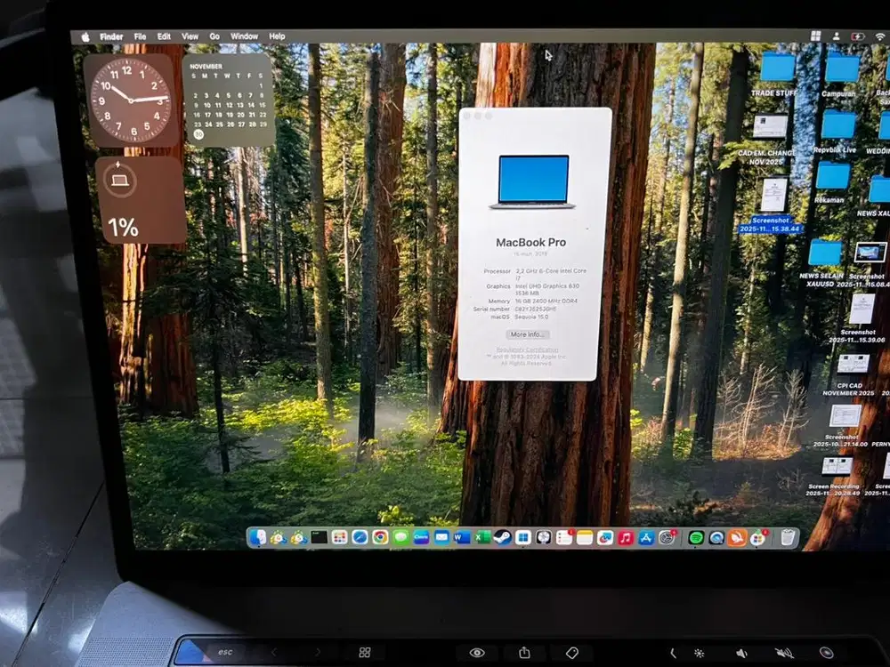 Macbook Pro 2018 i7 15 16/512