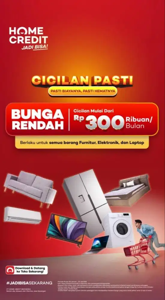 Promo cicilan elektronik dengan promo bunga 0% dan masih banyak lagi
