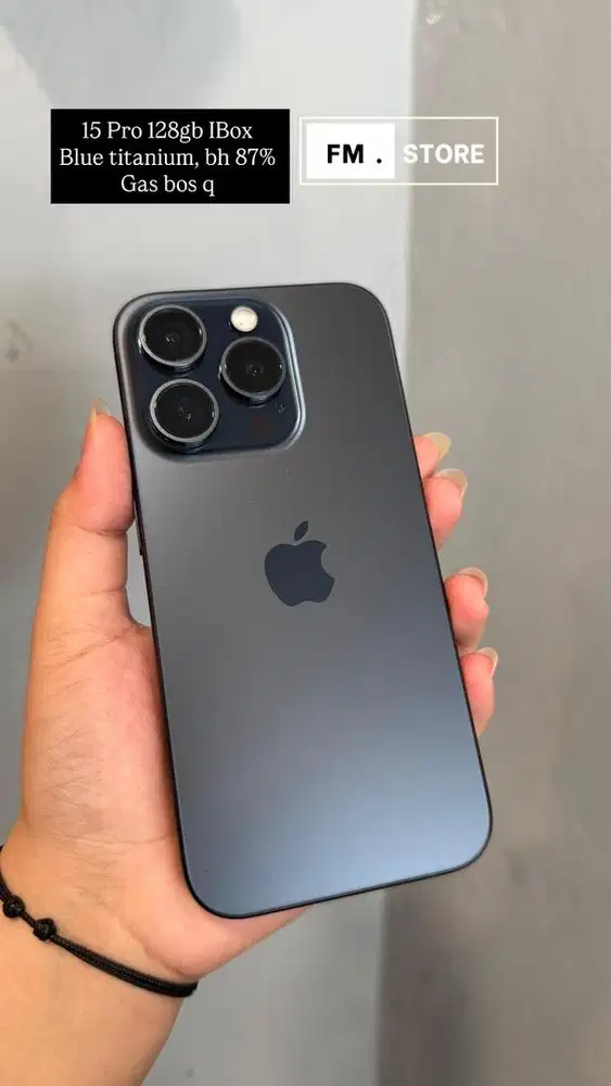 Iphone 15 Pro 128gb iBox blue titanium, tukar tambah bisa