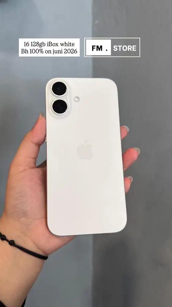 Iphone 16 128gb White iBox, garansi 2026. Tukar tambah