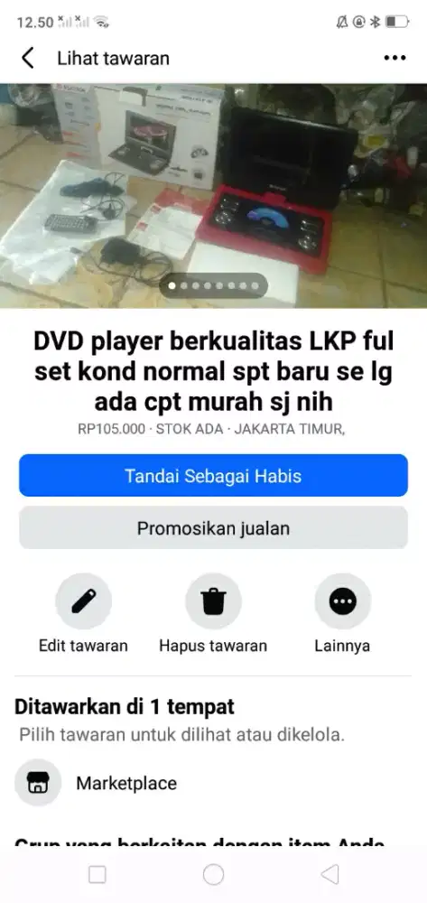 Ful set DVD player berkualitas kond normal spt baru murah sj cpt
