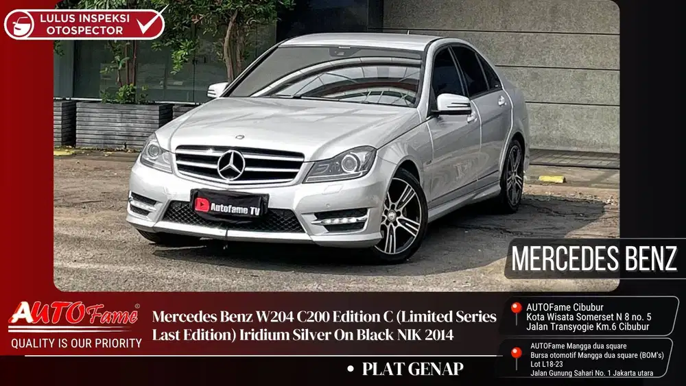Mercedes Benz W204 C200 Edition C (Limited Series Last Edition) Iridiu