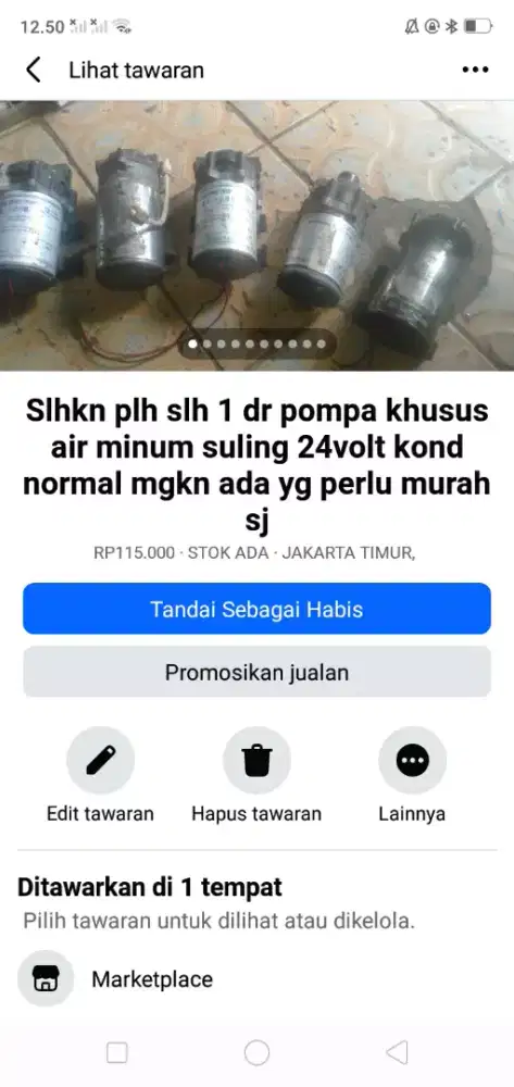 Slhkn plh slh 1 dr dinamo khusus air minum suling 24volt kond normal