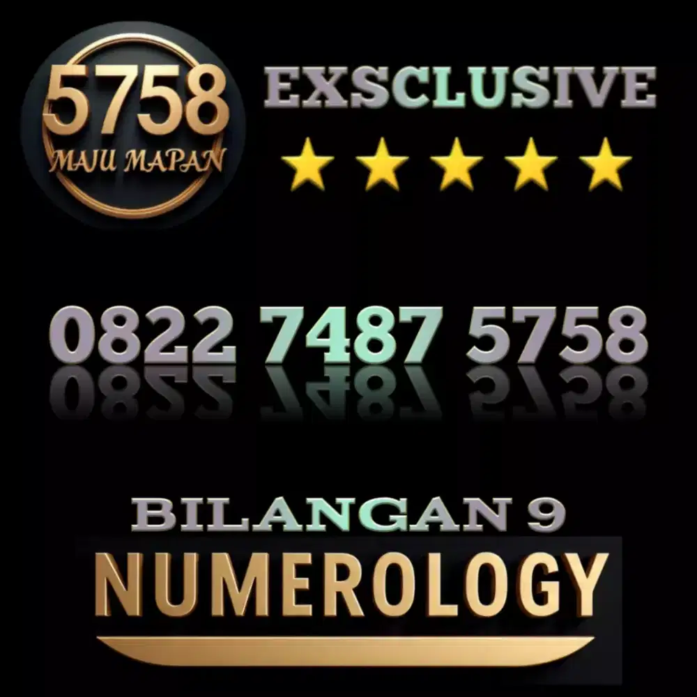 Nomor Cantik Telkomsel Varian Angka Double Hoki 5758 Dan Numerology 9