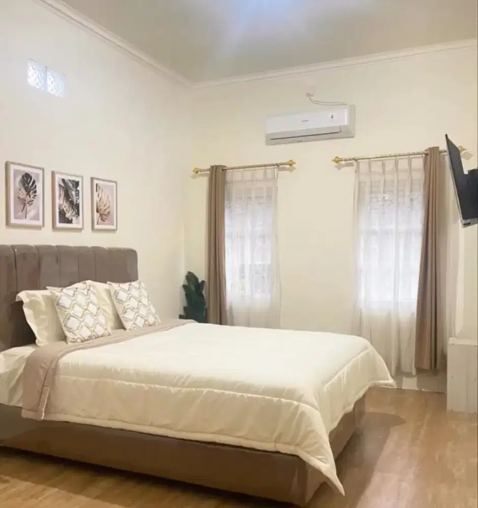 Selimut bedcover 2 warna bolak balik coklat krem