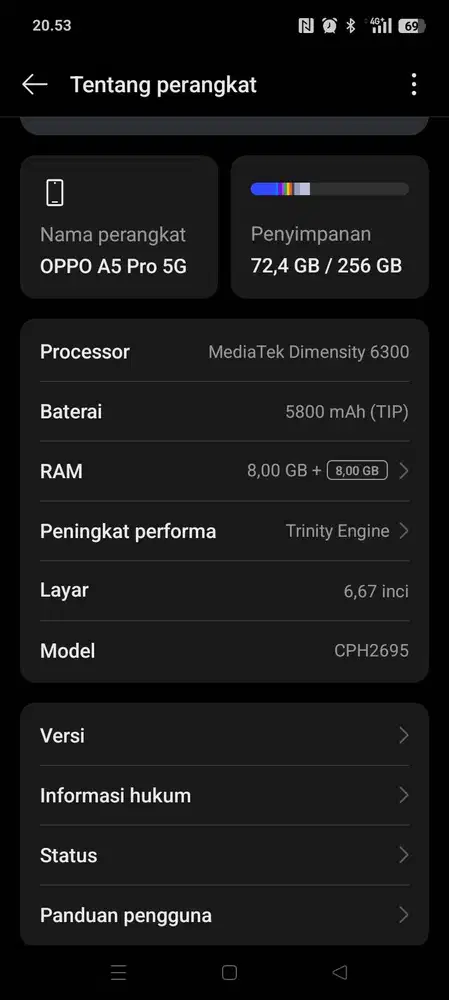 Jual hp Oppo a5pro 5g 2025