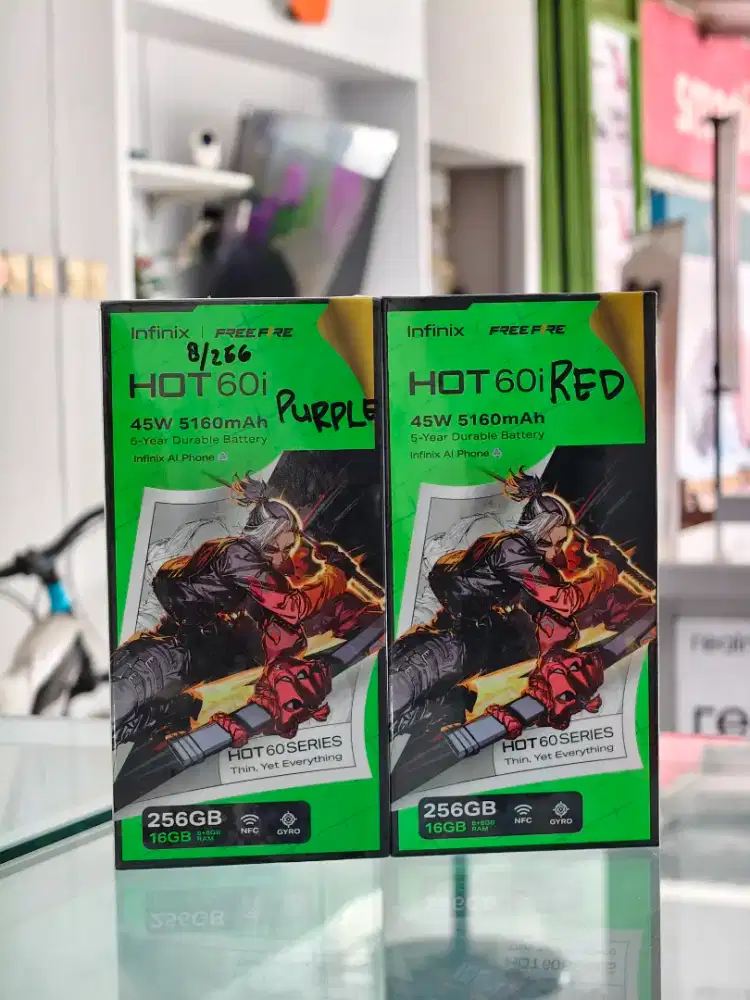 Infinix Hot 60i 8/256GB (new) *Bisa cod,diantar /Fastrespon WA