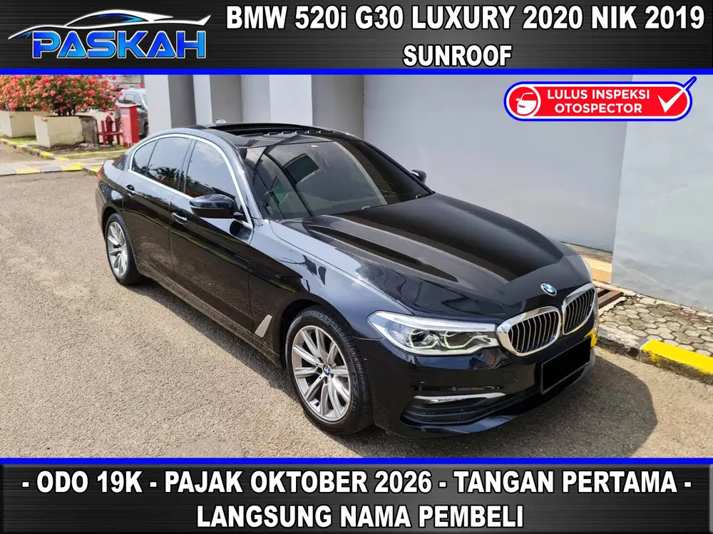 Sunroof TAX=OKT-26 Odo=19k BMW 520i 2020 nik 2019 520 bmw 520 2019