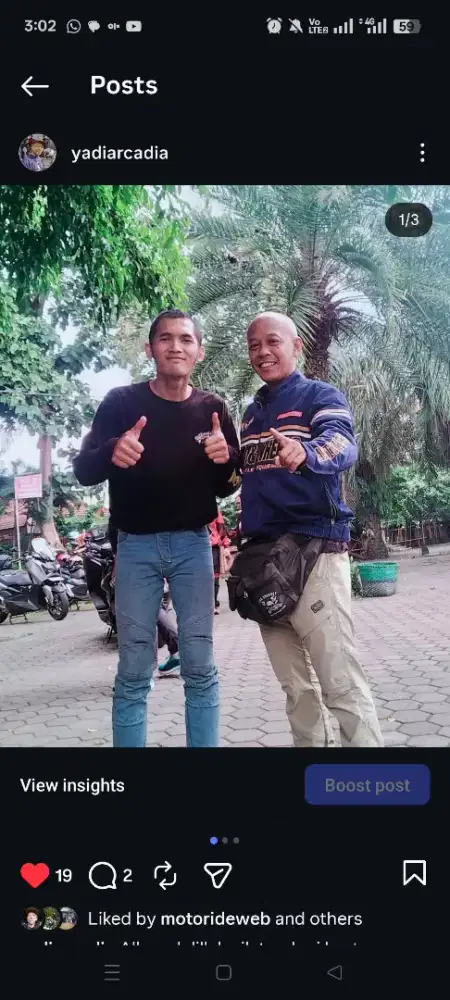 Jaket original Rabbit & Wheels biru gold ukuran L Masih seger