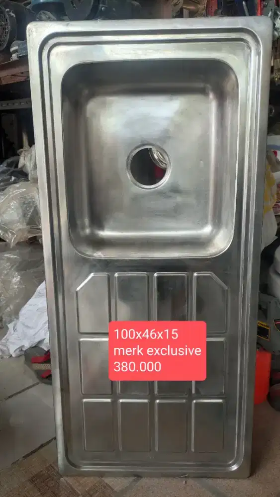WESTAFEL SINK STAINLESS UKURAN 100x46x15 MERK EXCLUSIVE BEKAS SEKEN
