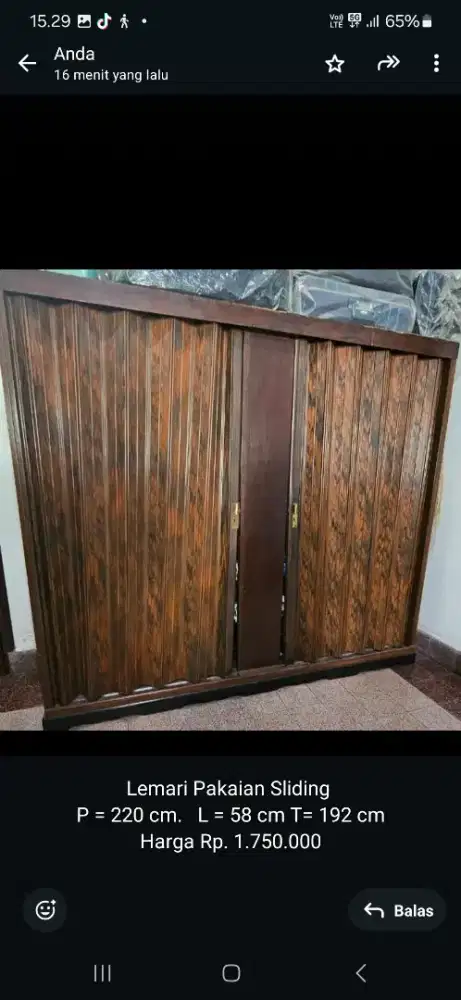 Lemari Pakaian Sliding