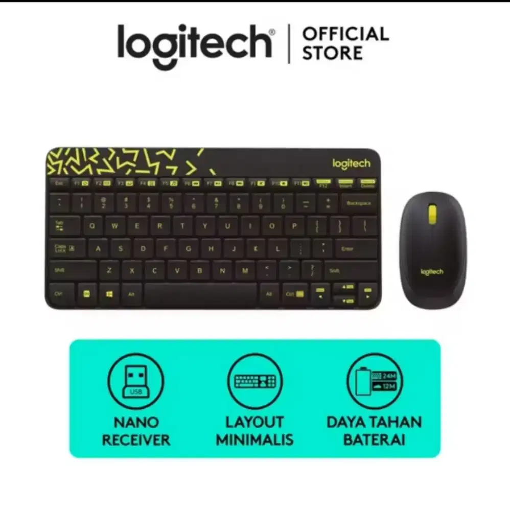 Logitech MK 240 Nano Wireless Combo Keyboard Mouse