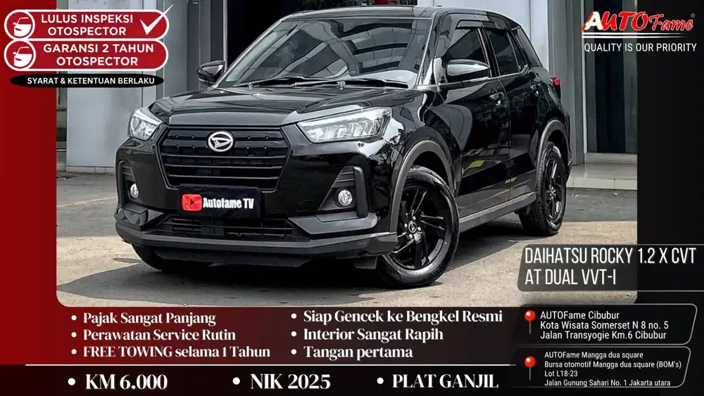 Daihatsu Rocky 1.2 X CVT AT Dual VVT-i NIK 2025