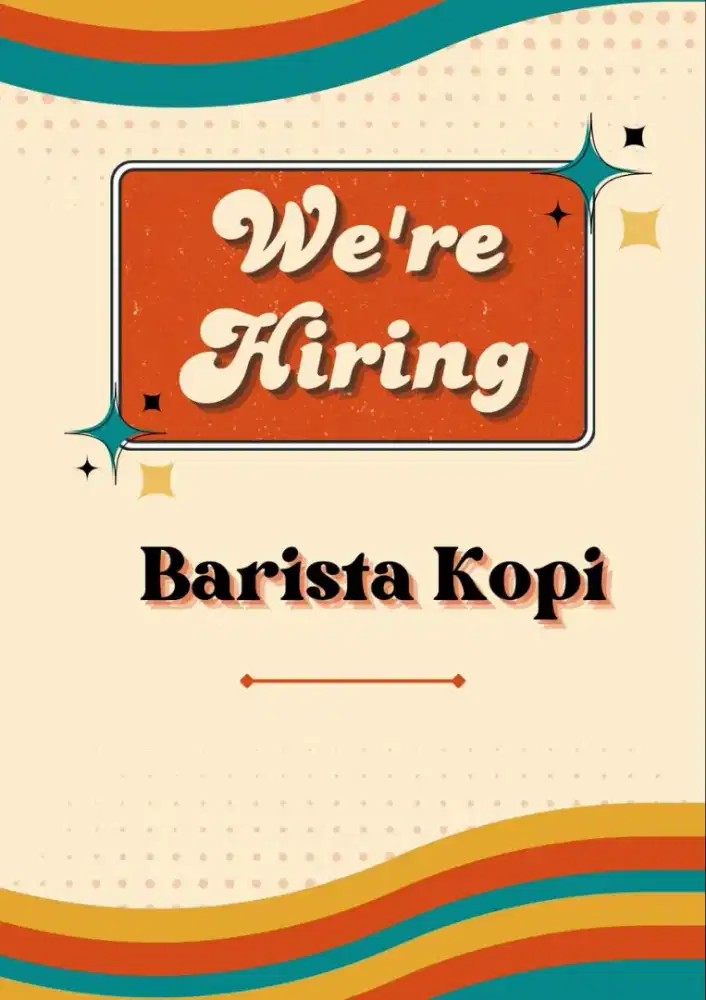 Dicari segera posisi barista